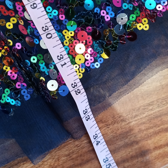 Knit Works Navy Rainbow Sequins Dress, 16 - Picture 8 of 8